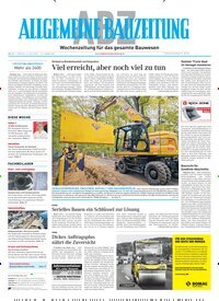 Titelbild der Ausgabe 27/2025 von ABZ - Allgemeine Bauzeitung. Diese Zeitschrift und viele weitere Architekturzeitschriften und Bauzeitschriften als Abo oder epaper bei United Kiosk online kaufen.