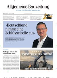 Titelbild der Ausgabe 31/2026 von ABZ - Allgemeine Bauzeitung. Diese Zeitschrift und viele weitere Architekturzeitschriften und Bauzeitschriften als Abo oder epaper bei United Kiosk online kaufen.