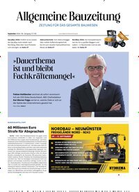 Titelbild der Ausgabe 32/2026 von ABZ - Allgemeine Bauzeitung. Diese Zeitschrift und viele weitere Architekturzeitschriften und Bauzeitschriften als Abo oder epaper bei United Kiosk online kaufen.