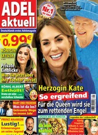 Titelbild der Ausgabe 1/2020 von Adel aktuell. Diese Zeitschrift und viele weitere Frauenzeitschriften als Abo oder epaper bei United Kiosk online kaufen.