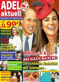 Titelbild der Ausgabe 8/2021 von Adel aktuell. Diese Zeitschrift und viele weitere Frauenzeitschriften als Abo oder epaper bei United Kiosk online kaufen.