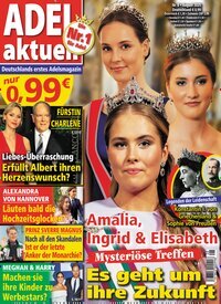 Titelbild der Ausgabe 8/2025 von Adel aktuell. Diese Zeitschrift und viele weitere Frauenzeitschriften als Abo oder epaper bei United Kiosk online kaufen.