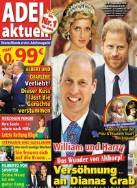 Titelbild der Ausgabe 9/2025 von Adel aktuell. Diese Zeitschrift und viele weitere Frauenzeitschriften als Abo oder epaper bei United Kiosk online kaufen.