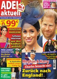 Titelbild der Ausgabe 11/2025 von Adel aktuell. Diese Zeitschrift und viele weitere Frauenzeitschriften als Abo oder epaper bei United Kiosk online kaufen.