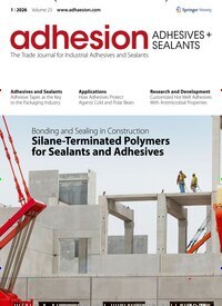 Titelbild der Ausgabe 1/2026 von adhesion ADHESIVES + SEALANTS. Diese Zeitschrift und viele weitere Industriemagazine und Handwerkmagazine als Abo oder epaper bei United Kiosk online kaufen.