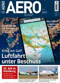 Titelbild der Ausgabe 5/2026 von Aero International. Diese Zeitschrift und viele weitere Reisemagazine, Freizeitmagazine und Wissensmagazine als Abo oder epaper bei United Kiosk online kaufen.