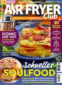 Titelbild der Ausgabe 1/2026 von Air Fryer Club. Diese Zeitschrift und viele weitere Kochzeitschriften und Backzeitschriften als Abo oder epaper bei United Kiosk online kaufen.