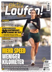 Titelbild der Ausgabe 5/2025 von aktiv Laufen. Diese Zeitschrift und viele weitere Sportmagazine als Abo oder epaper bei United Kiosk online kaufen.