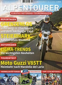 Titelbild der Ausgabe 1/2020 von Alpentourer. Diese Zeitschrift und viele weitere Automagazine und Motorradzeitschriften als Abo oder epaper bei United Kiosk online kaufen.