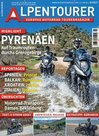 Titelbild der Ausgabe 3/2017 von Alpentourer. Diese Zeitschrift und viele weitere Automagazine und Motorradzeitschriften als Abo oder epaper bei United Kiosk online kaufen.