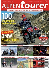 Titelbild der Ausgabe 4/2014 von Alpentourer. Diese Zeitschrift und viele weitere Automagazine und Motorradzeitschriften als Abo oder epaper bei United Kiosk online kaufen.