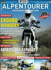 Titelbild der Ausgabe 4/2022 von Alpentourer. Diese Zeitschrift und viele weitere Automagazine und Motorradzeitschriften als Abo oder epaper bei United Kiosk online kaufen.