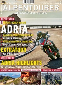 Titelbild der Ausgabe 5/2023 von Alpentourer. Diese Zeitschrift und viele weitere Automagazine und Motorradzeitschriften als Abo oder epaper bei United Kiosk online kaufen.