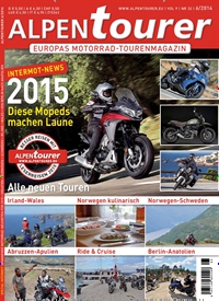 Titelbild der Ausgabe 6/2014 von Alpentourer. Diese Zeitschrift und viele weitere Automagazine und Motorradzeitschriften als Abo oder epaper bei United Kiosk online kaufen.