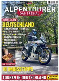 Titelbild der Ausgabe 6/2025 von Alpentourer. Diese Zeitschrift und viele weitere Automagazine und Motorradzeitschriften als Abo oder epaper bei United Kiosk online kaufen.