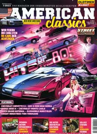 Titelbild der Ausgabe 1/2023 von American Classics. Diese Zeitschrift und viele weitere Automagazine und Motorradzeitschriften als Abo oder epaper bei United Kiosk online kaufen.
