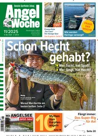 Titelbild der Ausgabe 11/2025 von AngelWoche. Diese Zeitschrift und viele weitere Sportmagazine als Abo oder epaper bei United Kiosk online kaufen.