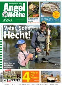 Titelbild der Ausgabe 12/2025 von AngelWoche. Diese Zeitschrift und viele weitere Sportmagazine als Abo oder epaper bei United Kiosk online kaufen.