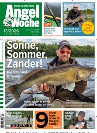 Titelbild der Ausgabe 13/2026 von AngelWoche. Diese Zeitschrift und viele weitere Sportmagazine als Abo oder epaper bei United Kiosk online kaufen.