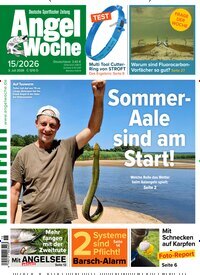 Titelbild der Ausgabe 15/2026 von AngelWoche. Diese Zeitschrift und viele weitere Sportmagazine als Abo oder epaper bei United Kiosk online kaufen.