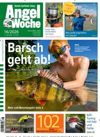 Titelbild der Ausgabe 16/2026 von AngelWoche. Diese Zeitschrift und viele weitere Sportmagazine als Abo oder epaper bei United Kiosk online kaufen.