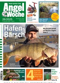 Titelbild der Ausgabe 26/2025 von AngelWoche. Diese Zeitschrift und viele weitere Sportmagazine als Abo oder epaper bei United Kiosk online kaufen.