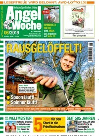 Titelbild der Ausgabe 60/2019 von AngelWoche. Diese Zeitschrift und viele weitere Sportmagazine als Abo oder epaper bei United Kiosk online kaufen.