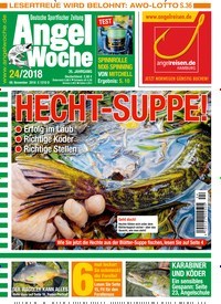 Titelbild der Ausgabe 240/2018 von AngelWoche. Diese Zeitschrift und viele weitere Sportmagazine als Abo oder epaper bei United Kiosk online kaufen.