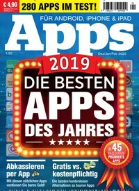 Titelbild der Ausgabe 1/2020 von Apps Magazin. Diese Zeitschrift und viele weitere Audiomagazine, Filmmagazine und Fotozeitschriften als Abo oder epaper bei United Kiosk online kaufen.