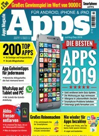 Titelbild der Ausgabe 2/2019 von Apps Magazin. Diese Zeitschrift und viele weitere Audiomagazine, Filmmagazine und Fotozeitschriften als Abo oder epaper bei United Kiosk online kaufen.