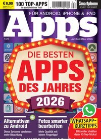 Titelbild der Ausgabe 4/2025 von Apps Magazin. Diese Zeitschrift und viele weitere Audiomagazine, Filmmagazine und Fotozeitschriften als Abo oder epaper bei United Kiosk online kaufen.