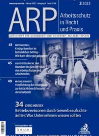 Titelbild der Ausgabe 3/2024 von Arbeitsschutz in Recht und Praxis (ARP). Diese Zeitschrift und viele weitere Businessmagazine als Abo oder epaper bei United Kiosk online kaufen.