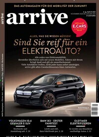 Titelbild der Ausgabe 1/2021 von arrive. Diese Zeitschrift und viele weitere Automagazine und Motorradzeitschriften als Abo oder epaper bei United Kiosk online kaufen.