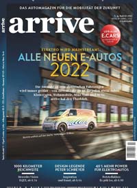 Titelbild der Ausgabe 2/2022 von arrive. Diese Zeitschrift und viele weitere Automagazine und Motorradzeitschriften als Abo oder epaper bei United Kiosk online kaufen.