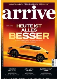 Titelbild der Ausgabe 3/2025 von arrive. Diese Zeitschrift und viele weitere Automagazine und Motorradzeitschriften als Abo oder epaper bei United Kiosk online kaufen.