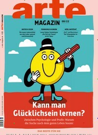 Titelbild der Ausgabe 8/2022 von arte Magazin. Diese Zeitschrift und viele weitere Programmzeitschriften als Abo oder epaper bei United Kiosk online kaufen.