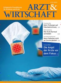 Titelbild der Ausgabe 8/2020 von Arzt & Wirtschaft. Diese Zeitschrift und viele weitere Pflegezeitschriften und medizinische Fachzeitschriften als Abo oder epaper bei United Kiosk online kaufen.