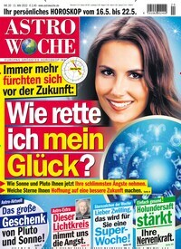 Titelbild der Ausgabe 20/2022 von Astrowoche. Diese Zeitschrift und viele weitere Frauenzeitschriften als Abo oder epaper bei United Kiosk online kaufen.
