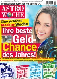 Titelbild der Ausgabe 22/2025 von Astrowoche. Diese Zeitschrift und viele weitere Frauenzeitschriften als Abo oder epaper bei United Kiosk online kaufen.