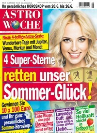 Titelbild der Ausgabe 25/2022 von Astrowoche. Diese Zeitschrift und viele weitere Frauenzeitschriften als Abo oder epaper bei United Kiosk online kaufen.