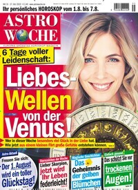 Titelbild der Ausgabe 31/2022 von Astrowoche. Diese Zeitschrift und viele weitere Frauenzeitschriften als Abo oder epaper bei United Kiosk online kaufen.