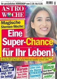 Titelbild der Ausgabe 40/2023 von Astrowoche. Diese Zeitschrift und viele weitere Frauenzeitschriften als Abo oder epaper bei United Kiosk online kaufen.