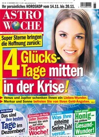 Titelbild der Ausgabe 46/2022 von Astrowoche. Diese Zeitschrift und viele weitere Frauenzeitschriften als Abo oder epaper bei United Kiosk online kaufen.