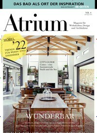 Titelbild der Ausgabe 4/2022 von Atrium. Diese Zeitschrift und viele weitere Gartenzeitschriften und Wohnzeitschriften als Abo oder epaper bei United Kiosk online kaufen.