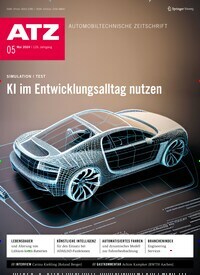 Titelbild der Ausgabe 5/2024 von ATZ Automobiltechnische Zeitschrift. Diese Zeitschrift und viele weitere Industriemagazine und Handwerkmagazine als Abo oder epaper bei United Kiosk online kaufen.