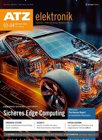 Titelbild der Ausgabe 4/2024 von ATZ elektronik. Diese Zeitschrift und viele weitere Industriemagazine und Handwerkmagazine als Abo oder epaper bei United Kiosk online kaufen.
