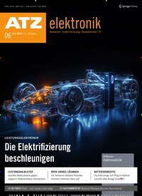 Titelbild der Ausgabe 6/2026 von ATZ elektronik. Diese Zeitschrift und viele weitere Industriemagazine und Handwerkmagazine als Abo oder epaper bei United Kiosk online kaufen.