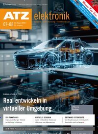 Titelbild der Ausgabe 7/2026 von ATZ elektronik. Diese Zeitschrift und viele weitere Industriemagazine und Handwerkmagazine als Abo oder epaper bei United Kiosk online kaufen.