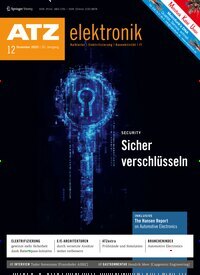 Titelbild der Ausgabe 12/2025 von ATZ elektronik. Diese Zeitschrift und viele weitere Industriemagazine und Handwerkmagazine als Abo oder epaper bei United Kiosk online kaufen.