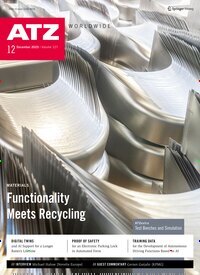 Titelbild der Ausgabe 12/2025 von ATZ worldwide. Diese Zeitschrift und viele weitere Industriemagazine und Handwerkmagazine als Abo oder epaper bei United Kiosk online kaufen.